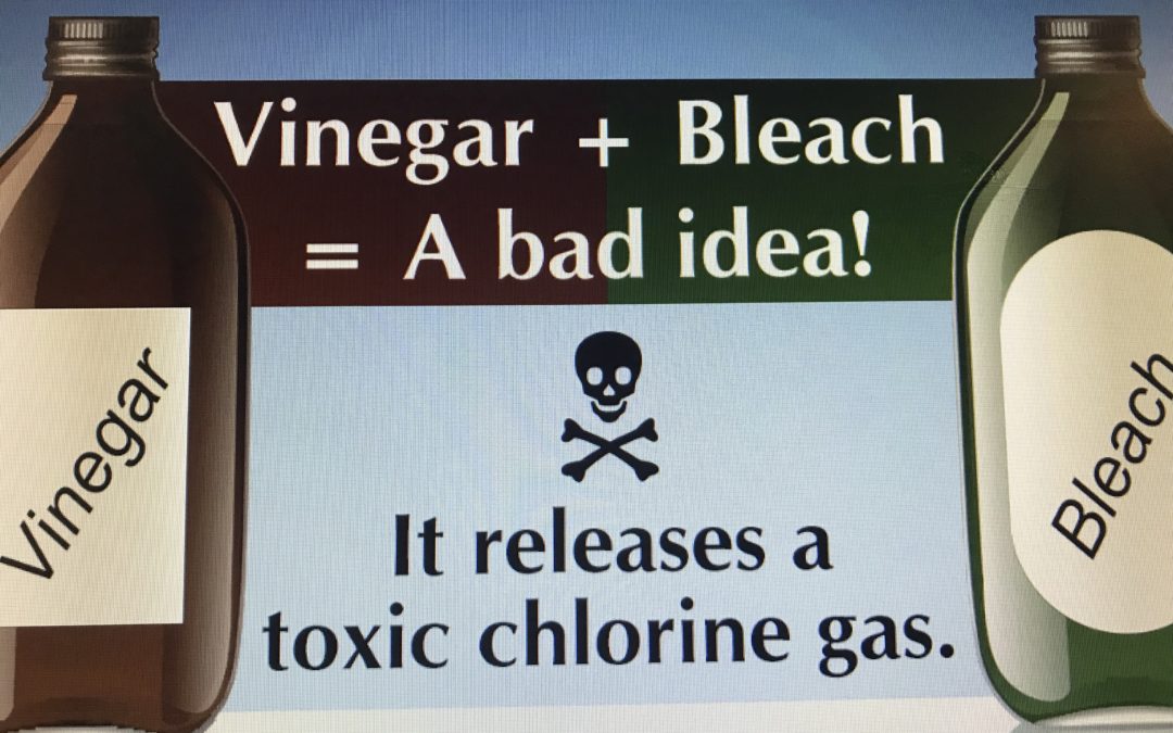 Using bleach and vinegar for cleaning