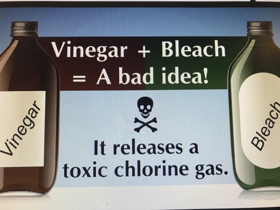 bleach and vinegar - Helpful Home